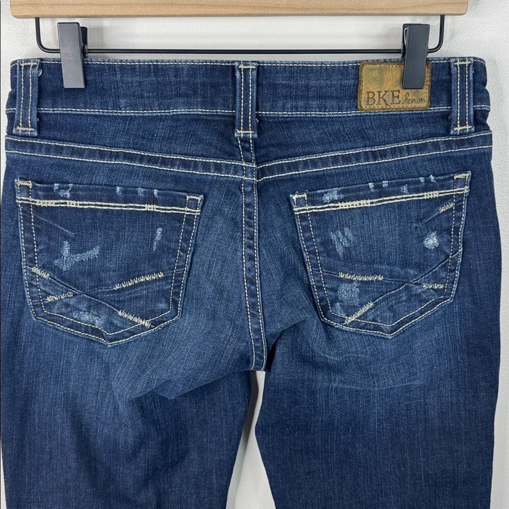 BKE Sabrina Low Rise Bootcut Jeans 26 Dark Wash Stretch Denim Western Y2K Slim - Picture 8 of 10